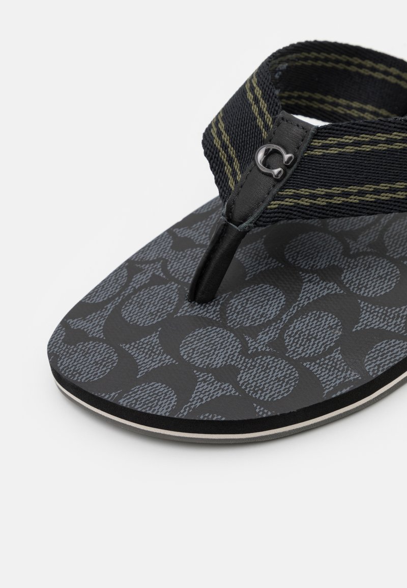 Herren Sandalen | Coach SIGNATURE Zehentrenner charcoal/black/schwarz - AU46990 Herren Sandalen | Coach SIGNATURE Zehentrenner charcoal/black/schwarz - AU46990