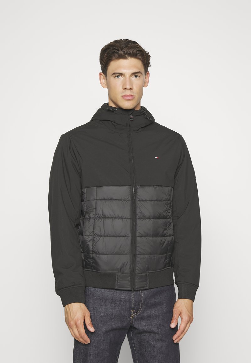 Tommy Hilfiger MIX MEDIA HOODED JACKET Summer jacket black Zalando.ie