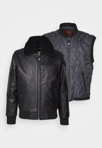 Lederjacke - black