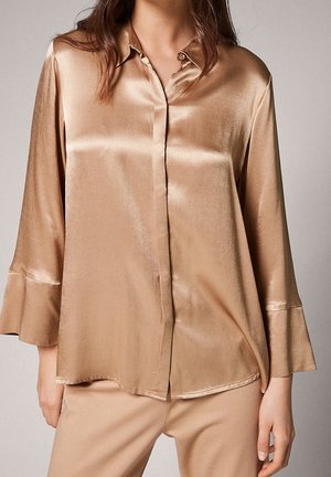 Overhemdblouse - beige