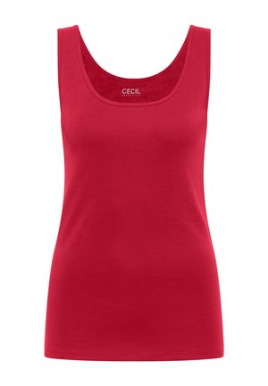 Cecil, BASIC TOP IN UNIFARBE - Top - tamarillo red