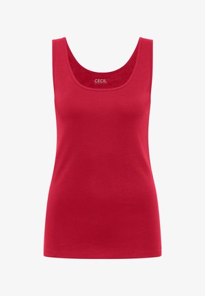 Cecil, BASIC TOP IN UNIFARBE - Top - tamarillo red
