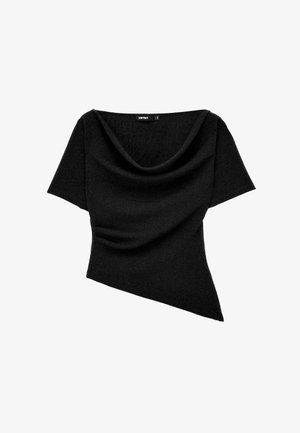 Koton, ASYMMETRIC T-SHIRT. - T-shirt basic - black