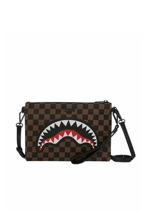 CHECK EMBOSS - Borsa a tracolla - marrone