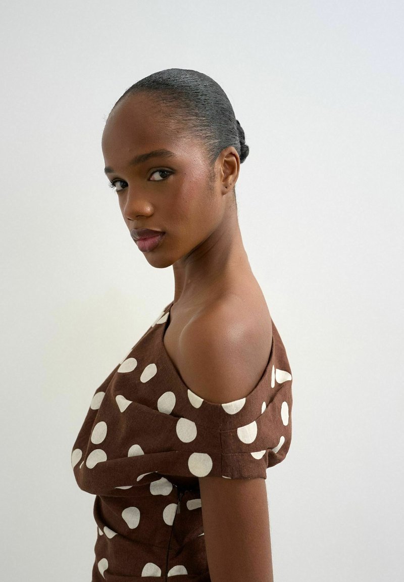 topshop brown polka dot dress World's Most Comfortable Chestnut Brown Dress Shoe main image 1