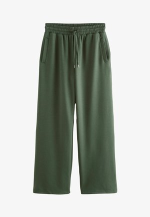 SLINKY SUPERSOFT TIE FRONT WIDE LEG - Pantaloni de trening - khaki green