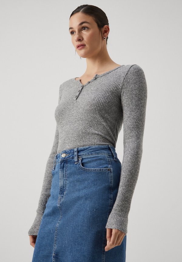 Long-Sleeve Ribbed Henley T-Shirt - Long sleeved top3