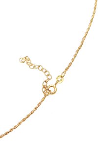 Collier en chaîne en or de style corde avec un design torsadé, doté d'un fermoir sécurisé et d'une longueur ajustable grâce à une rallonge liée. Marqué 925.