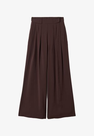 Stefanel, HIGH-WAISTED FLARED TROUSERS. - Pantalones - dark brown