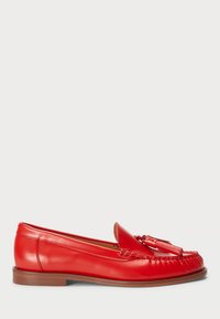 TASSELED LEATHER LOAFER - Čevlji brez vezalk - red