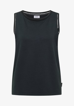 Cecil, TOP WITH BOAT NECKLINE AND LACE DETAILS - Débardeur - palm breeze green