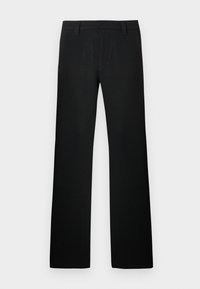 PINSTRIPE STACKED STRAIGHT - Stoffhose - black