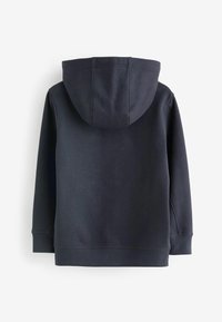 Sweat à capuche bleu marine, fabriqué en coton doux. Il dispose de manches longues, de poignets côtelés et d'une conception de poche kangourou.
