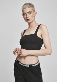 Urban Classics - LADIES CROPPED TOP - Top - black Miniatuurafbeelding 1