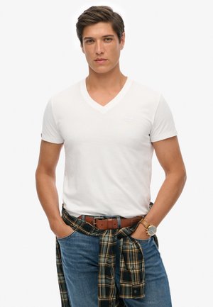 VINTAGE LOGO VEE TEE - T-Shirt basic - optic