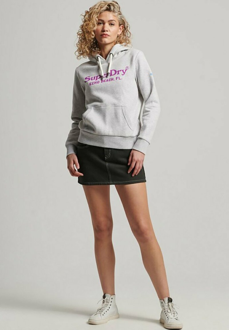 Sweat à Capuche Superdry Femme - Taille S, Gris, Doublure Polaire, Occasion Très Bon état