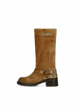 BIKER MIT SCHNALLEN - Cowboy-/Bikerlaarzen - brown