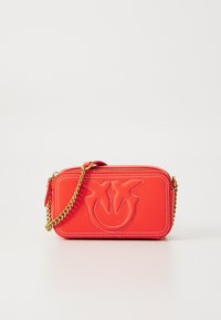 Unselected, mandarin red/antique gold-coloured