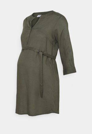 MAMALICIOUS MLMERCY 3/4 WOVEN TUNIC - Tunic - dusty olive