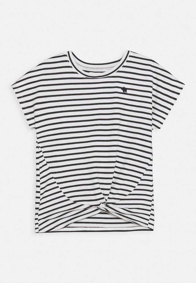 TWIST FRONT TEE - T-Shirt print - blue