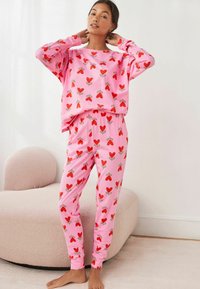 Next LONG SLEEVE REGULAR FIT - Pyžamo - pink heart