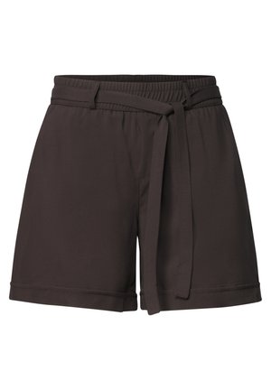 Street One, HIGH WAIST SHORTS MIT GÜRTEL - Short - espresso brown