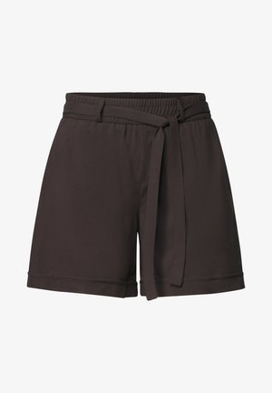 Street One, HIGH WAIST SHORTS MIT GÜRTEL - Short - espresso brown
