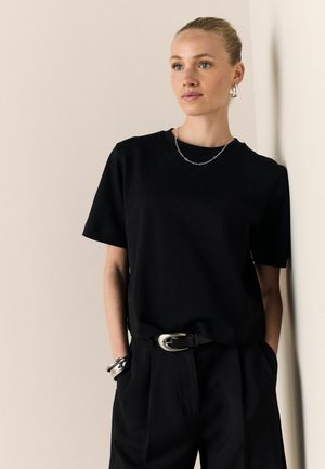 Next, REGULAR FIT - HEAVYWEIGHT SHORT SLEEVE CREW NECK T-SHIRT . - Print T-shirt - black
