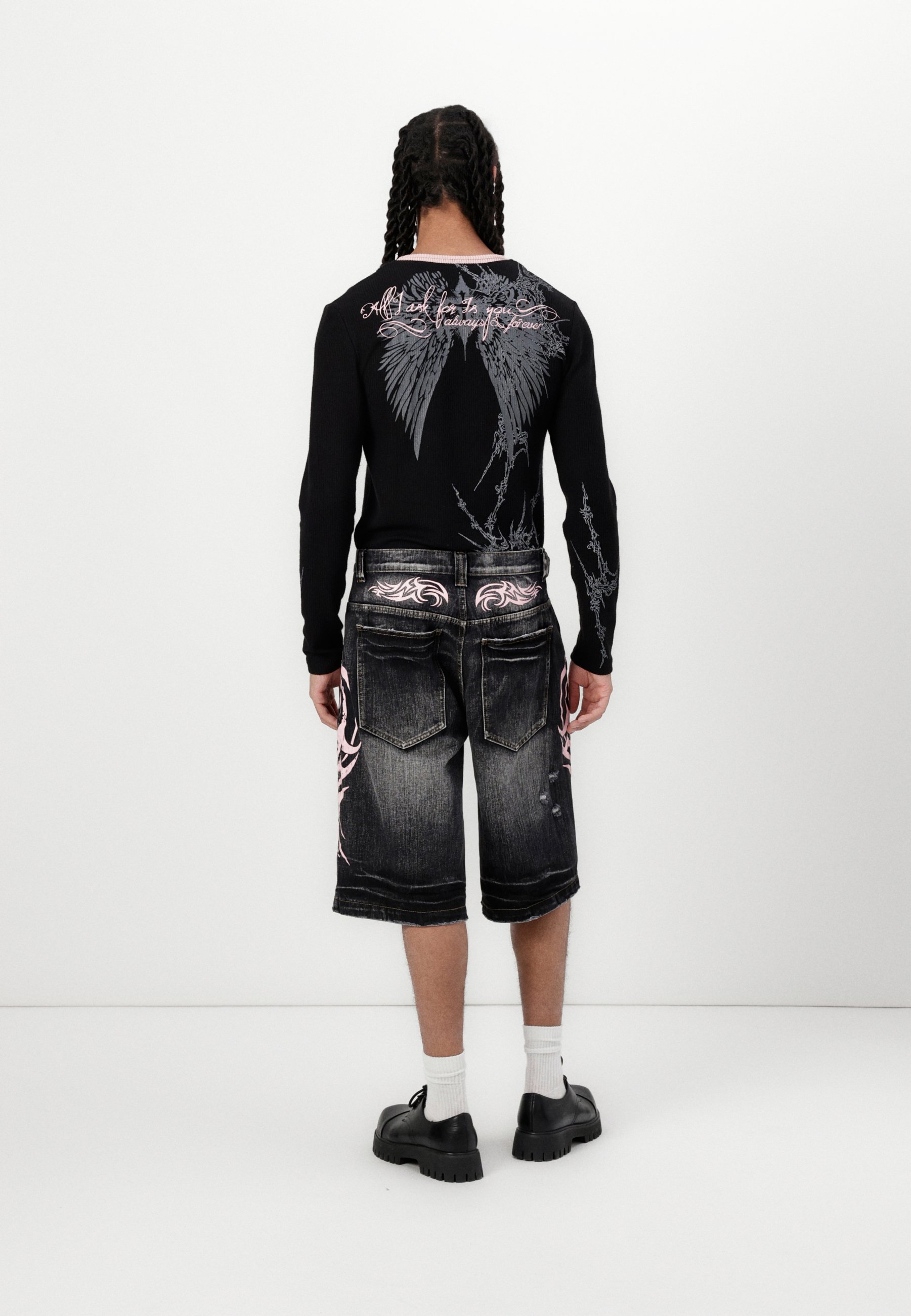 ★UK JADED LONDON★ Blade Colossus Jorts Light Wash Blade Colossus Jorts | Jaded London | Clothing