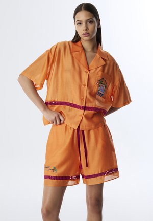 CONTRAST STRIPED EMBROIDERED - Overhemdblouse - orange