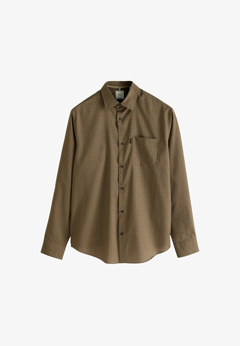 Next EASY IRON PRINTED OXFORD REGULAR FIT - Ing - black yellow gold