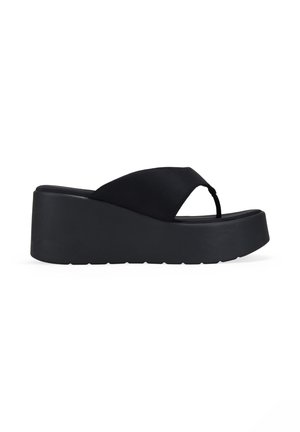 Bosanova, SANDALIAS DE DEDO NEGRAS CON PLATAFORMA - Zehentrenner - black