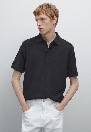 TEXTURED SHORT SLEEVE  - Polo - dark blue