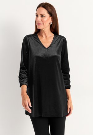 WITH GATHERED SLEEVE - Tunika - black solid
