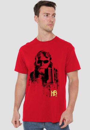 Universal Studios, HELL BOY 2/DRIP - Print T-shirt - red