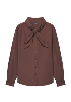 Calliope, CAMICIA TINTA UNITA - Chemisier - marrone