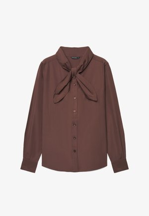 Calliope, CAMICIA TINTA UNITA - Chemisier - marrone