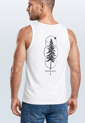 Neverless TANKTOP HERREN MIT GRAFIK-PRINT - OUTDOOR BAUM - TRÄGERSHIRT - Top - weiß