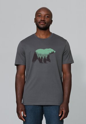 watapparel WALDBÄR - T-shirt print - anthracite