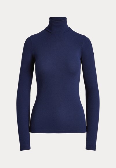 Polo Ralph Lauren STRETCH RIBBED TURTLENECK - Ilgarankovis viršutinės dalies drabužis - newport navy