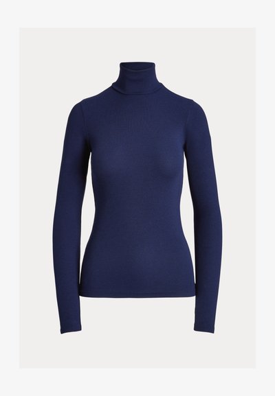 Polo Ralph Lauren STRETCH RIBBED TURTLENECK - Ilgarankovis viršutinės dalies drabužis - newport navy