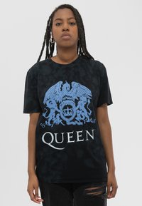 Paradiso Clothing QUEEN CLASSIC CREST LOGO DIP DYE - Print T-shirt - black