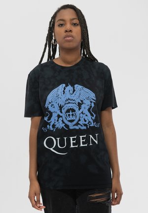 Paradiso Clothing QUEEN CLASSIC CREST LOGO DIP DYE - Print T-shirt - black
