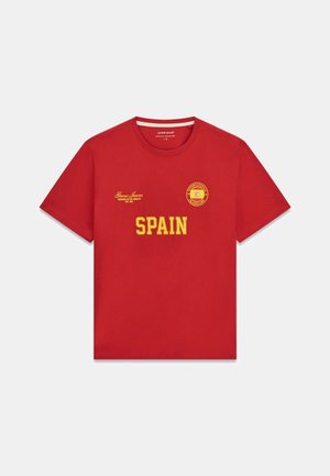 Guess Jeans, NATION T-SHIRT - T-shirt imprimé - rot merf