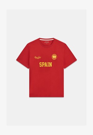 Guess Jeans, NATION T-SHIRT - T-shirt imprimé - rot merf