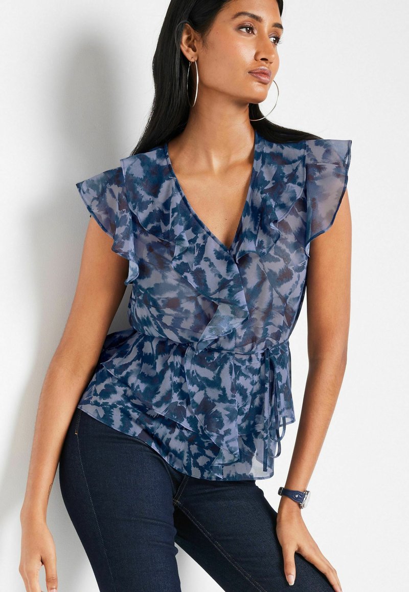 Next Blus - blue black abstract print