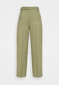 VILA Petite VIWILDA MAE DETAIL WIDE PANTS - Calças - four leaf clover