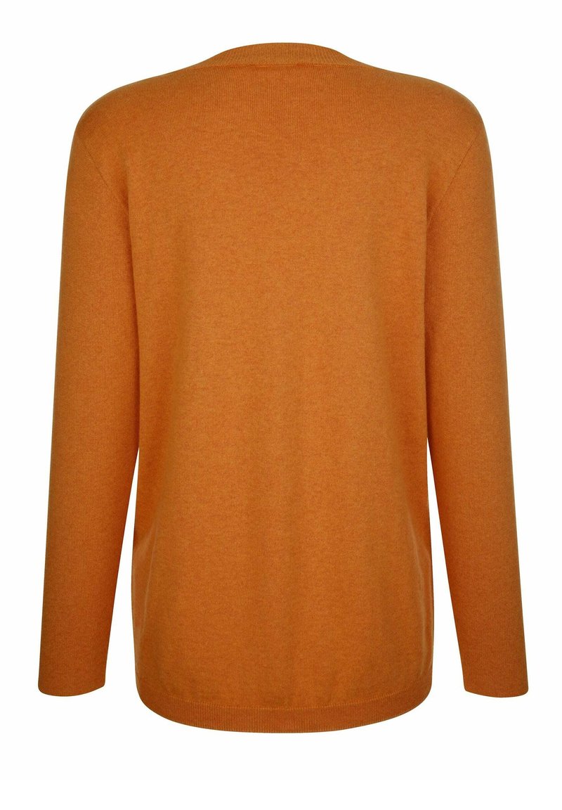 Damen Strickjacken | Delmod pure Strickpullover terracotta/orange-meliert - CU38668 Damen Strickjacken | Delmod pure Strickpullover terracotta/orange-meliert - CU38668