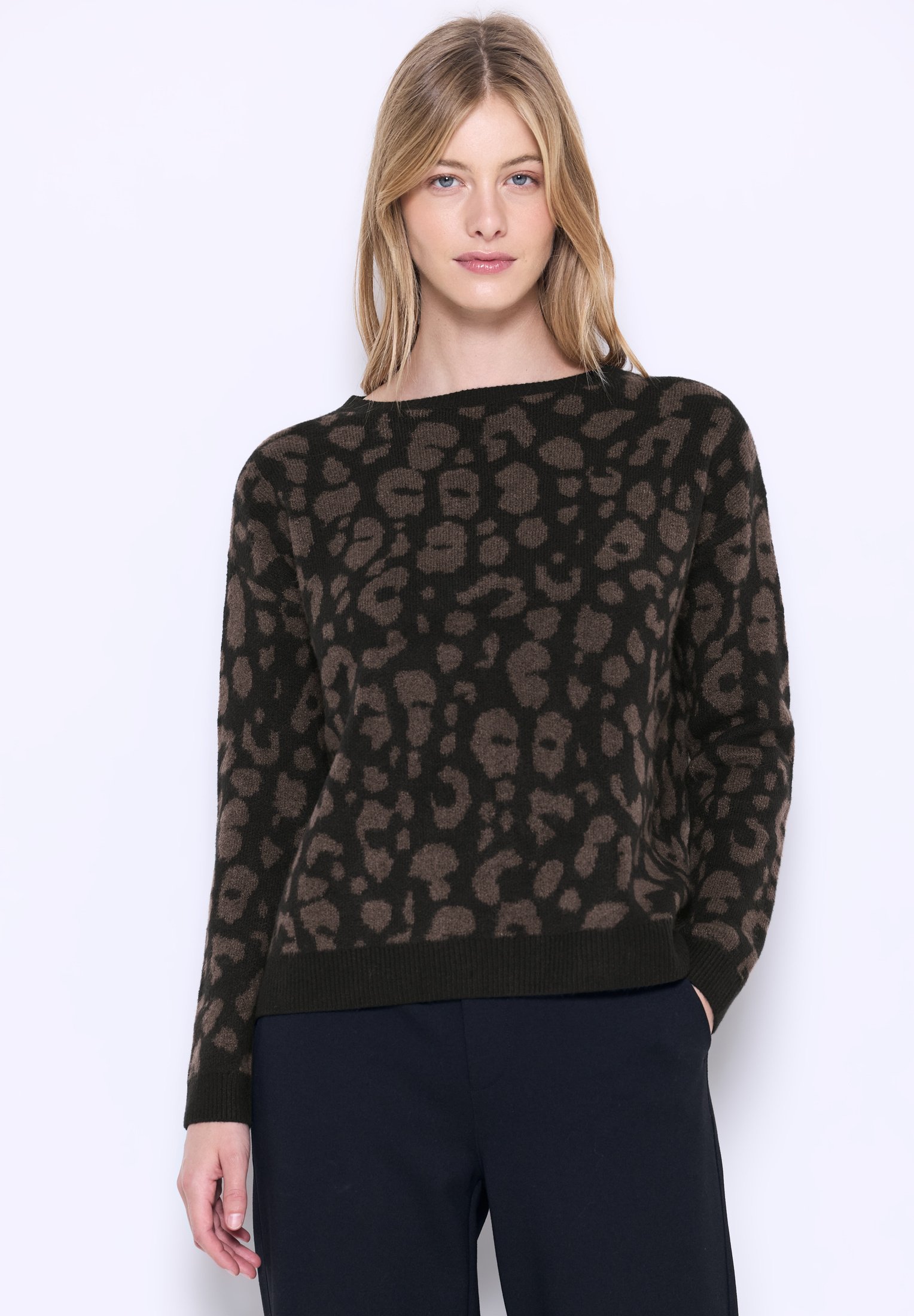 Street One Studio Pull Léopard - Coupe Ample Décontractée Femme