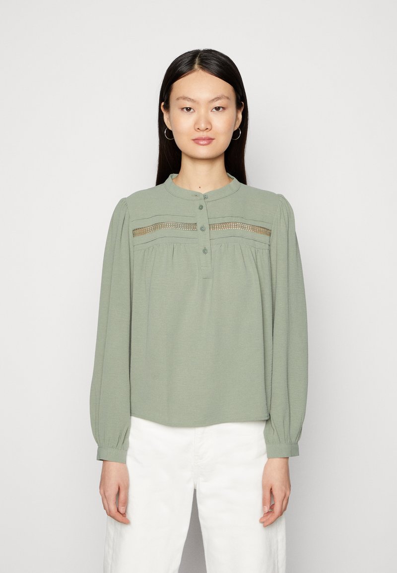 JDY LION LIFEL/S PLACKET - Blusa - sea spray